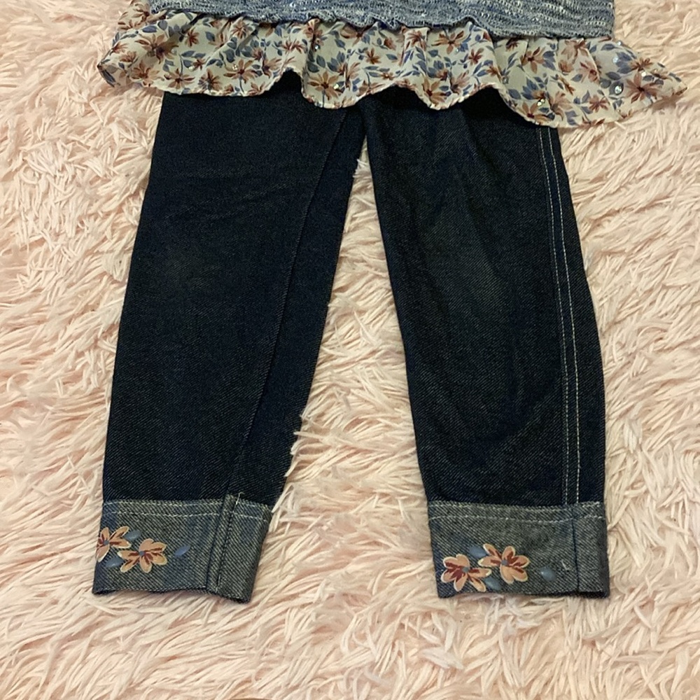 Girls 2 piece floral set - Picture 3 of 6